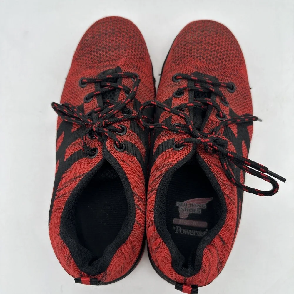RED‎ WING Safety Steel Toe Black/Red Work Shoes Size 37/ US 6.5-7 EUC